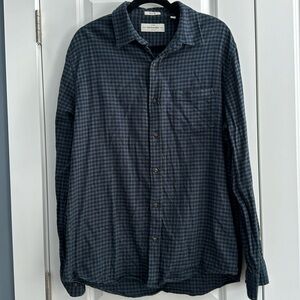 Men’s Checked Blue and Green Long Sleeve shirt